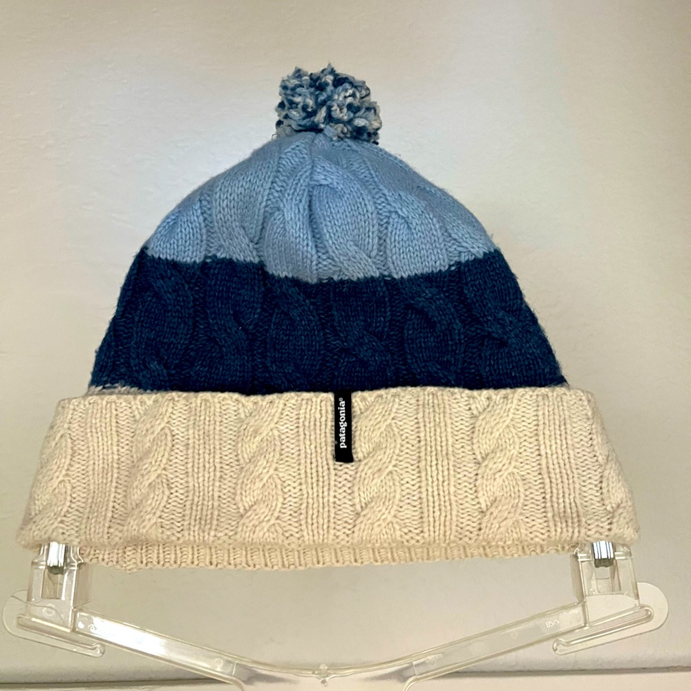 Patagonia Beanie, One Size Fits Most, Unisex, Blue & Beige
